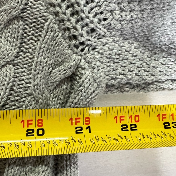 Tasso Elba men’s collared cardigan light gray M cable knit casual office fall - Picture 6 of 7